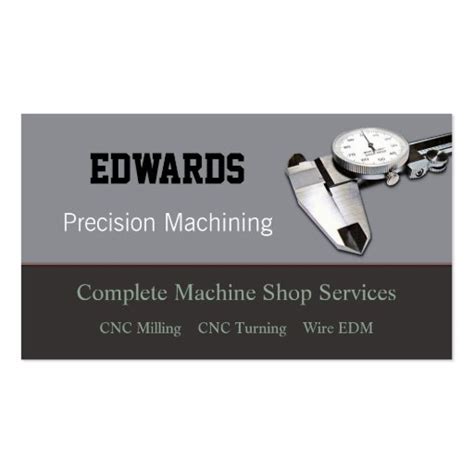 machine shop business cards online